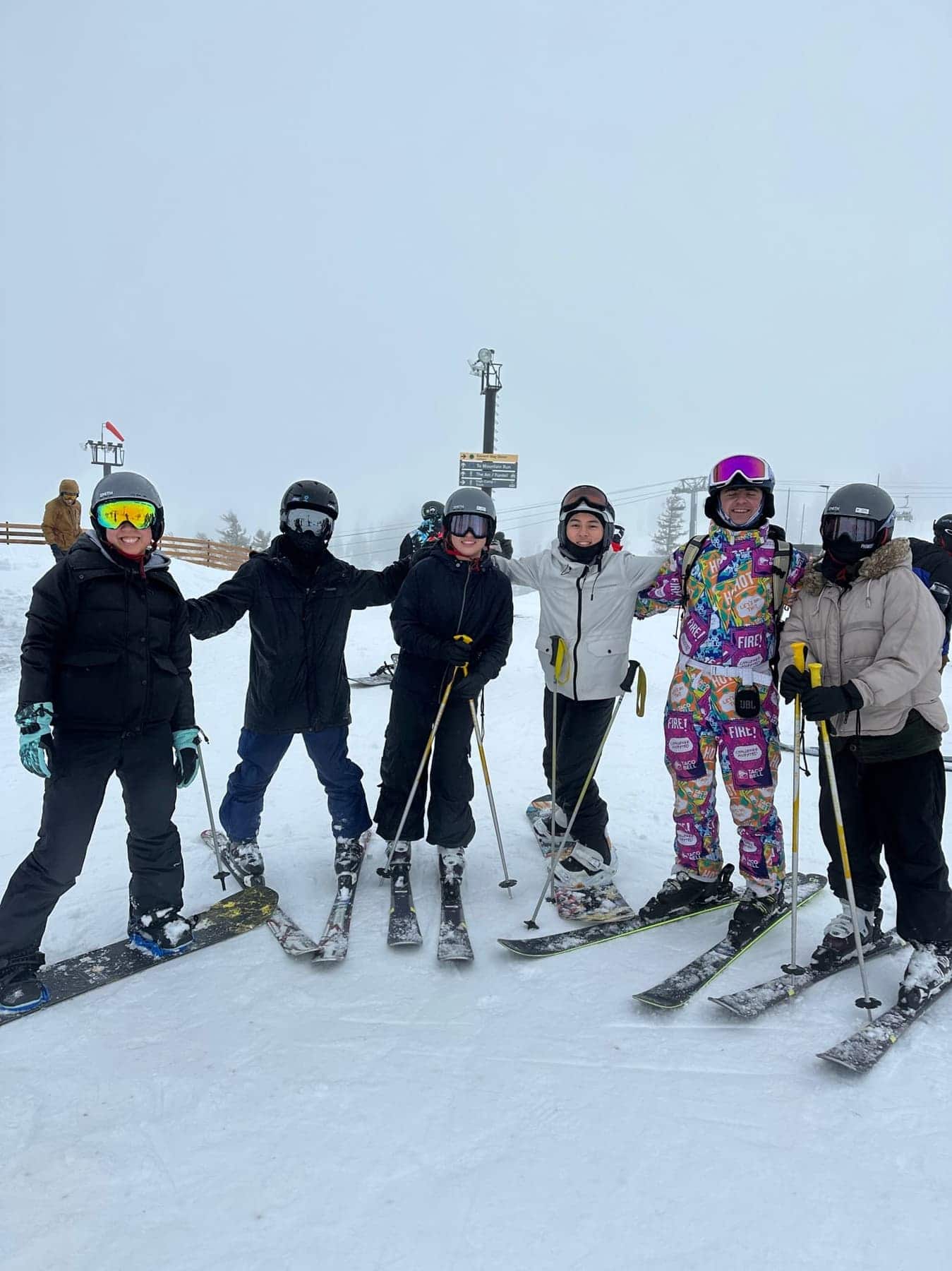 E@B members together on a ski trip